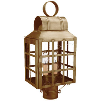 Lynn Two Light Post Mount in Antique Brass (196|8133-AB-LT2-CSG)