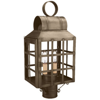 Lynn Two Light Post Mount in Dark Antique Brass (196|8133-DAB-LT2-CLR)