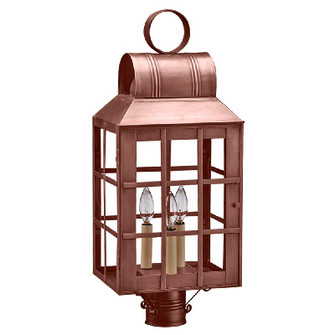 Lynn Three Light Post Mount in Antique Copper (196|8143-AC-LT3-CLR)