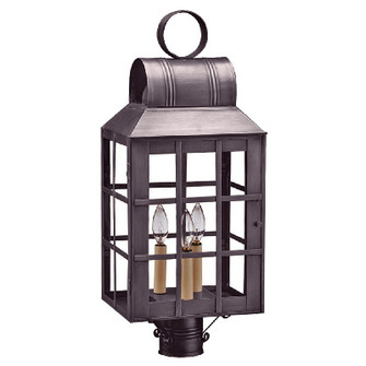 Lynn Three Light Post Mount in Dark Brass (196|8143-DB-LT3-CLR)