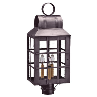 Lynn Three Light Post Mount in Dark Brass (196|8143-DB-LT3-CSG)