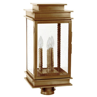 Empire Three Light Post Mount in Antique Brass (196|8933-AB-LT3-SMG)