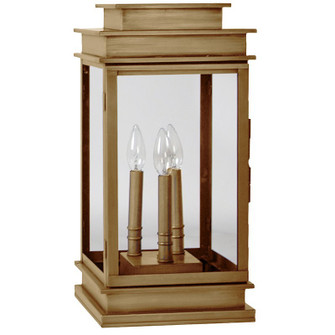 Empire Three Light Pier Mount in Antique Brass (196|8933P-AB-LT3-CLR)