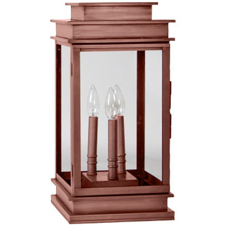 Empire Three Light Pier Mount in Antique Copper (196|8933P-AC-LT3-CLR)