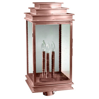 Empire Three Light Post Mount in Antique Copper (196|8953-AC-LT3-CSG)