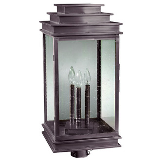 Empire Three Light Post Mount in Dark Brass (196|8953-DB-LT3-CSG)