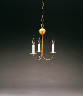 Chandelier Three Light Hanging Lantern in Antique Brass (196|903-AB-LT3)