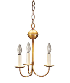 Chandelier Three Light Hanging Lantern in Antique Brass (196|903-AB-LT3)