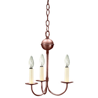 Chandelier Three Light Hanging Lantern in Antique Copper (196|903-AC-LT3)