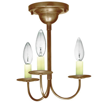 Flush Three Light Flush Mount in Antique Brass (196|903F-AB-LT3)