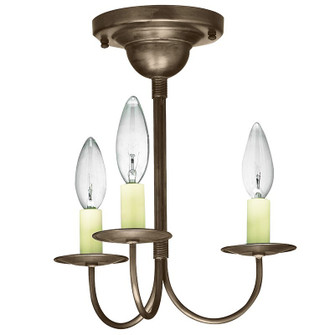 Flush Three Light Flush Mount in Dark Antique Brass (196|903F-DAB-LT3)