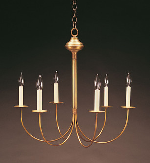 Chandelier Six Light Hanging Lantern in Antique Brass (196|906-AB-LT6)
