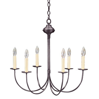 Chandelier Six Light Hanging Lantern in Dark Brass (196|906-DB-LT6)