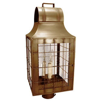 Livery Three Light Post Mount in Antique Brass (196|9253-AB-LT3-SMG)