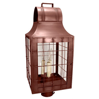 Livery Three Light Post Mount in Antique Copper (196|9253-AC-LT3-CLR)