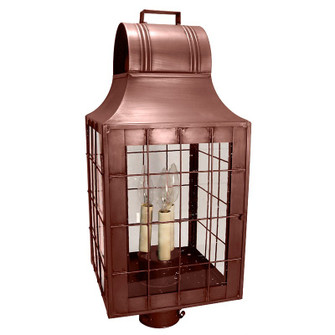 Livery Three Light Post Mount in Antique Copper (196|9253-AC-LT3-CSG)