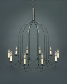 Chandelier Ten Light Hanging Lantern in Dark Brass (196|939-DB-LT10)