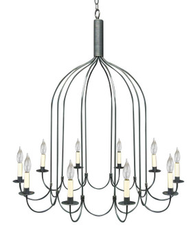 Chandelier Ten Light Hanging Lantern in Dark Brass (196|939-DB-LT10)