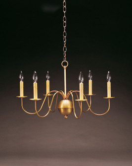 Chandelier Six Light Hanging Lantern in Antique Brass (196|969-AB-LT6)