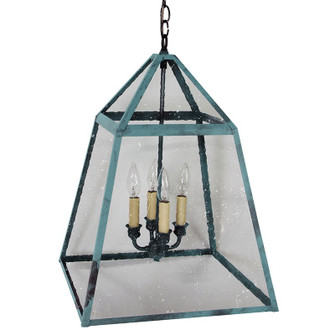 Foyer Four Light Hanging Lantern in Verdi Gris (196|9732-VG-LT4-SMG)