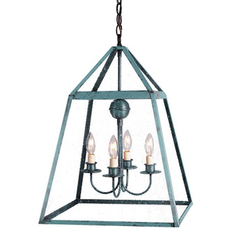 Foyer Four Light Hanging Lantern in Verdi Gris (196|9732-VG-LT904-SMG)