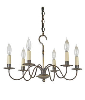 Chandelier Six Light Hanging Lantern in Dark Antique Brass (196|982-DAB-LT6)