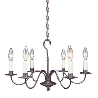 Chandelier Six Light Hanging Lantern in Dark Brass (196|982-DB-LT6)