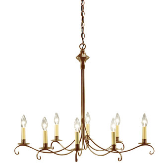 Chandelier Eight Light Hanging Lantern in Antique Brass (196|983V-AB-LT8)