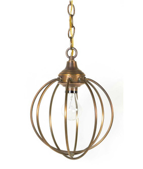 Orb One Light Hanging Lantern in Antique Brass (196|CH902-AB-MED)