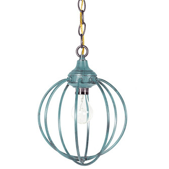 Orb One Light Hanging Lantern in Verdi Gris (196|CH902-VG-MED)