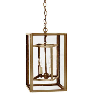 Foyer Two Light Hanging Lantern in Antique Brass (196|SS1016-AB-LT2-SMG)