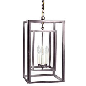 Foyer Two Light Hanging Lantern in Dark Brass (196|SS1220-DB-LT3-CLR)