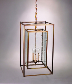 Foyer Three Light Hanging Lantern in Antique Brass (196|SS1424-AB-LT3-CSG)