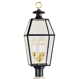 Olde Colony Three Light Post Mount in Black (185|1068-BL-BE)