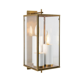 Back Bay Three Light Outdoor Wall Mount in Aged Brass (185|1151-AG-CL)