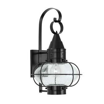 Classic Onion One Light Wall Mount in Black With Seedy Glass (185|1512-BL-SE)