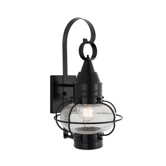 Classic Onion One Light Wall Mount in Black With Seedy Glass (185|1513-BL-SE)