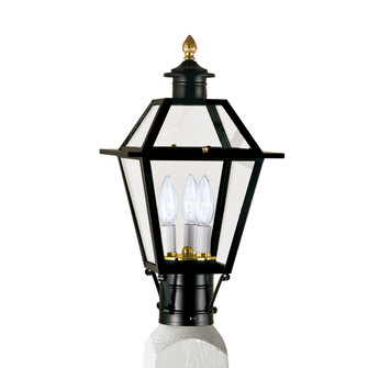 Lexington Three Light Post Mount in Black (185|2234-BL-CL)