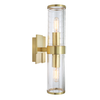 Stripe Two Light Wall Sconce in Satin Brass (185|8149-SB-CL)