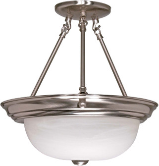 Three Light Semi Flush Mount in Brushed Nickel (72|60-202)