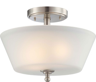 Surrey Three Light Semi Flush Mount in Brushed Nickel (72|60-4151)