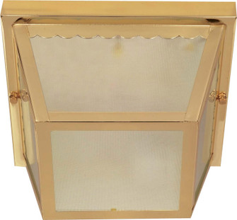 Carport Two Light Flush Mount in Polished Brass (72|60-471)