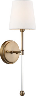 Olmstead One Light Wall Sconce in Burnished Brass / White (72|60-6687)