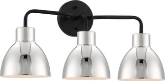 Sloan Three Light Vanity in Matte Black / Polished Nickel (72|60-6773)