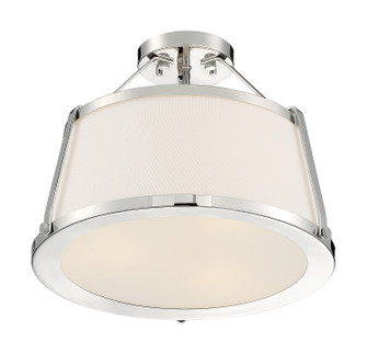 Cutty Three Light Semi Flush Mount in Polished Nickel (72|60-6996)