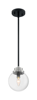 Axis One Light Pendant in Matte Black / Brushed Nickel (72|60-7131)