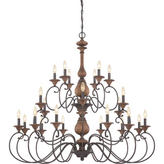 Auburn 24 Light Chandelier in Rustic Black (10|ABN5024RK)