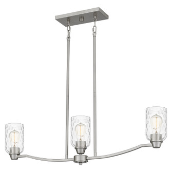 Acacia Three Light Linear Chandelier in Brushed Nickel (10|ACA335BN)