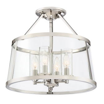 Barlow Four Light Semi-Flush Mount in Polished Nickel (10|BAW1716PK)