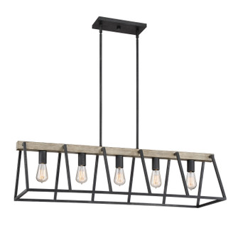 Brockton Five Light Island Chandelier in Grey Ash (10|BRT542GK)